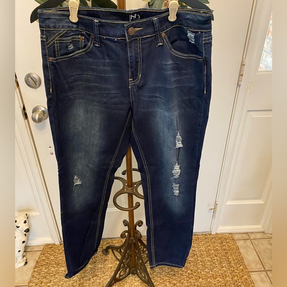 ND Girlfriend Dark Wash Jeans 10R 10 - Picture 1 of 9